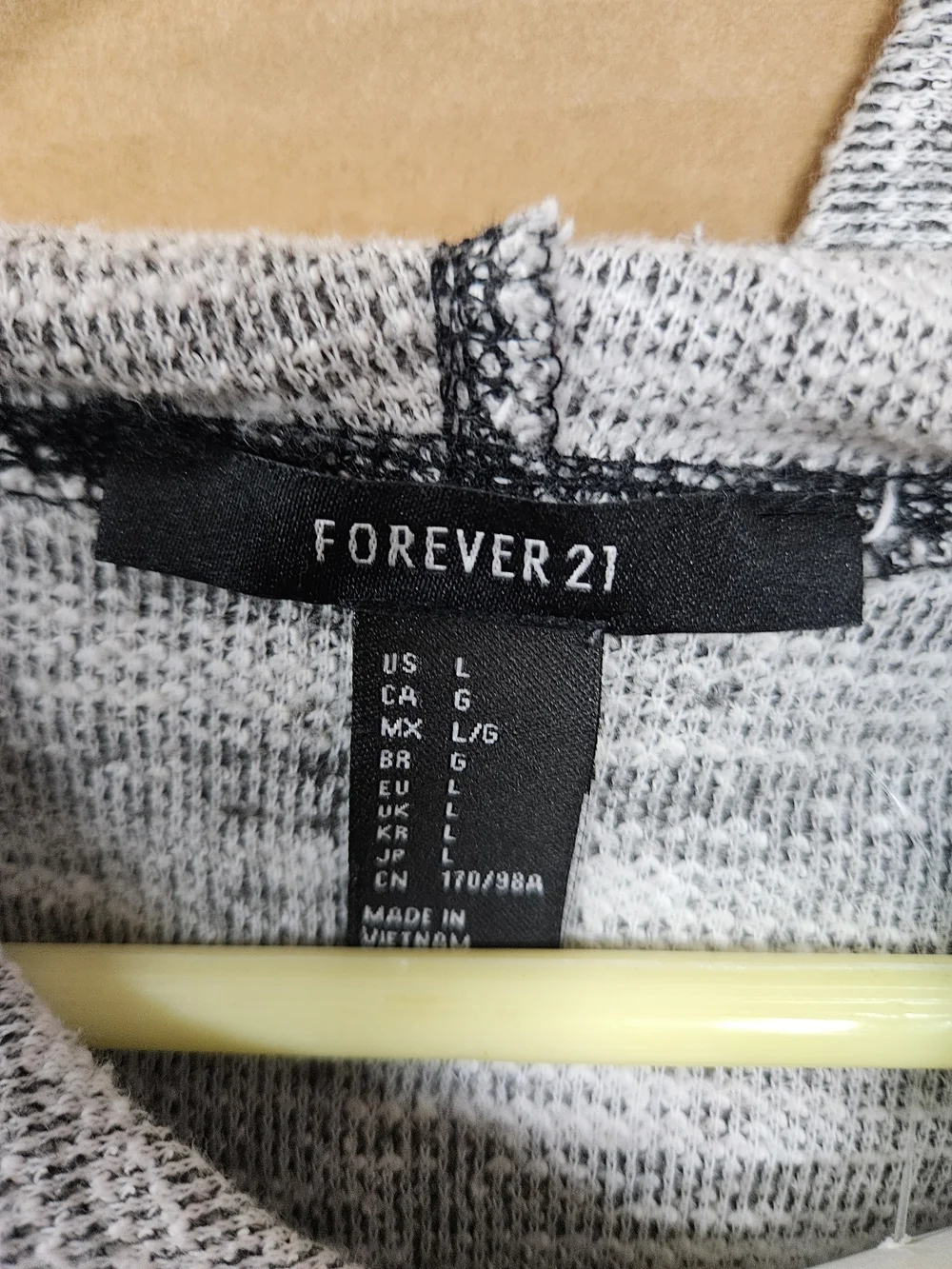 Forever 21 Gray Marled Pullover Hoodie